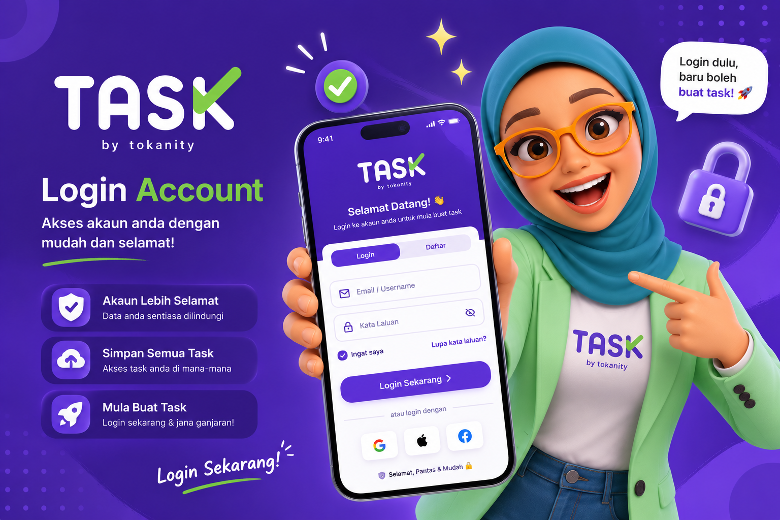 Login Account TASK by Tokanity